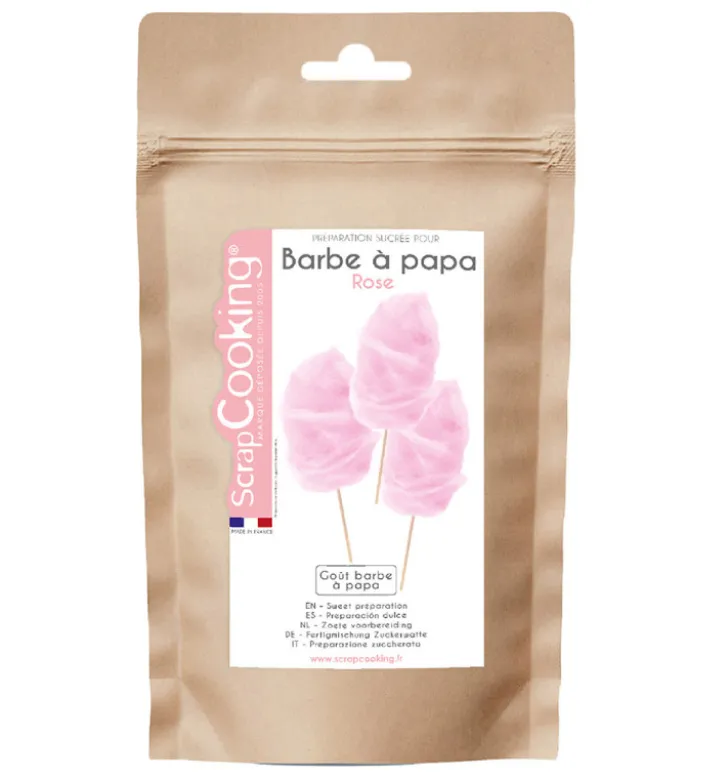 Prépa sucrée barbe à papa - rose - goût barbe à papa 400g