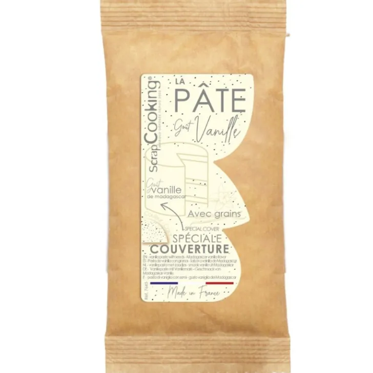 Pâte de couverture aromatisée vanille avec grains 400g