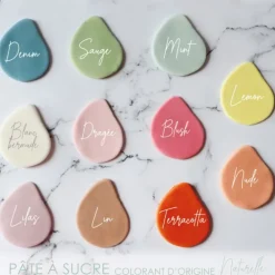 Pâte à sucre colorant d'origine naturelle Mint 250g