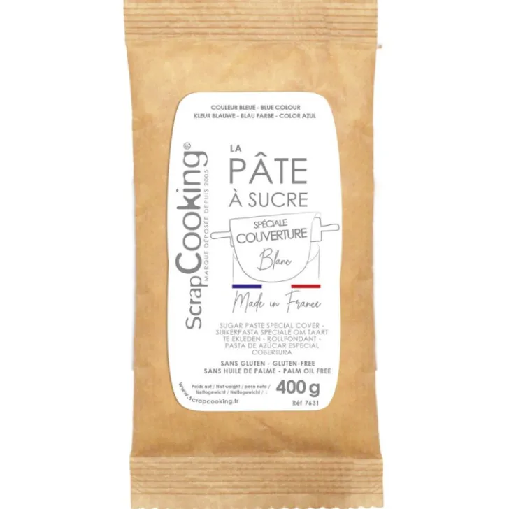 Pâte à sucre de couverture blanche - 400g