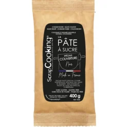 Pâte à sucre de couverture noire 400g