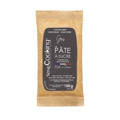 Pâte à sucre gris 100g