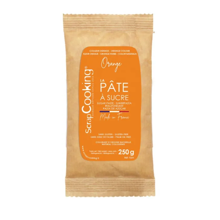 Pâte à sucre orange clair 250g