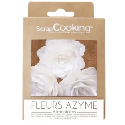 3 roses royales blanches en azyme