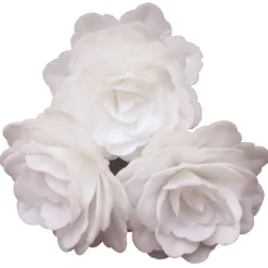 3 roses royales blanches en azyme