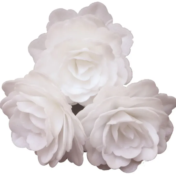 3 roses royales blanches en azyme