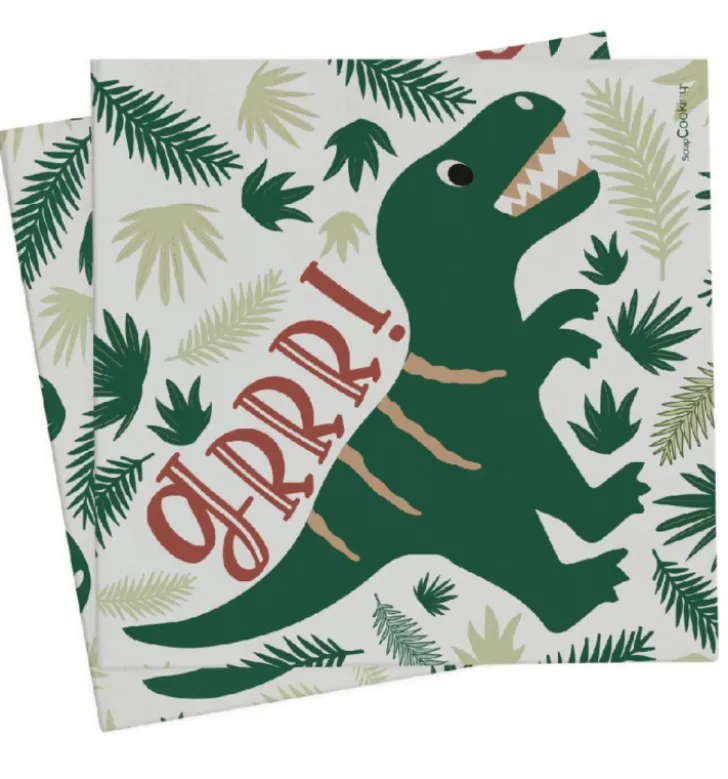20 serviettes dino