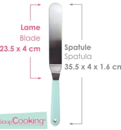 Spatule coudée en inox
