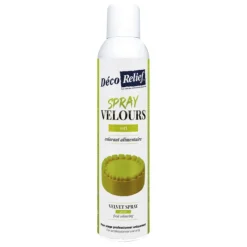 Spray velours alimentaire en bombe vert clair pour pâtisserie - 300 ml