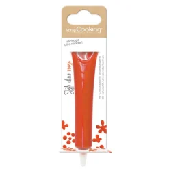 Stylo alimentaire goût choco - rouge brique