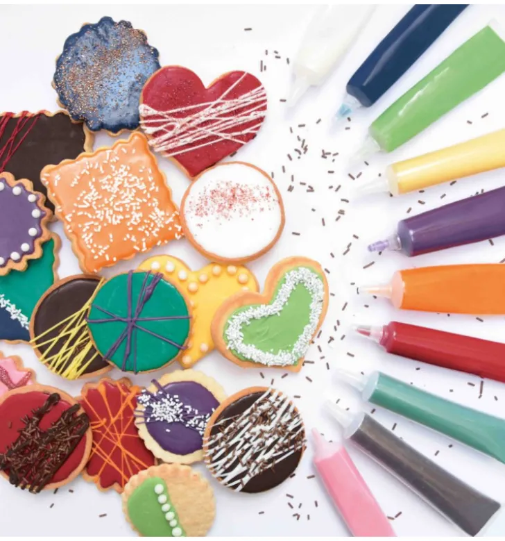 4 stylos goût choco rouge, blanc, vert, choco