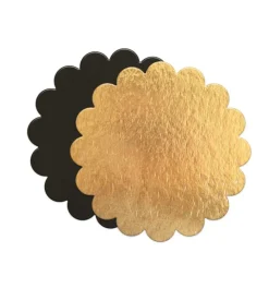 5 supports gâteaux or/noir cannelés 24cm
