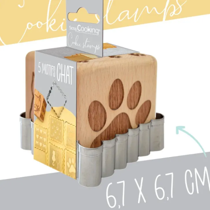 Tampon à biscuits Chat et emporte pièce