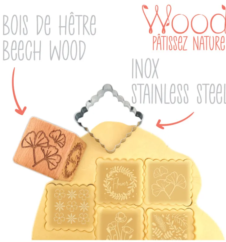 Tampon à biscuits Fleur et emporte pièce