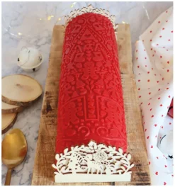 Tapis à empreinte en silicone pour décor de bûche