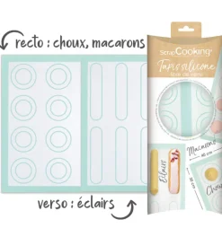 Tapis silicone en fibre de verre choux/éclair/macaron