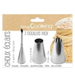 Trio de douilles pour choux éclairs